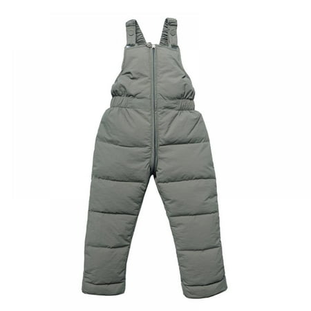 

Yuanyu Toddlers Boy Girl Snow Jumpsuit Overalls Kids Baby Lightweight Warm Ski Pants 0-4 Years