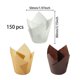 thumbnail image 5 of Estuches para muffins, 150 piezas de vasos de papel para hornear tulipanes para bodas, suministros para fiestas de cumpleaños, 5 of 5