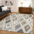 thumbnail image 6 of Addison Rugs Mayfield Premium Machine Washable Transitional Diamond Taupe Rectangle Rug, 3' x 5', 6 of 6