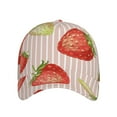 thumbnail image 2 of Daiia Strawberries print Baseball Cap Men Women Golf Dad Hat Adjustable Original Classic Low Profile Hat Unconstructed Plain Cap, 2 of 9