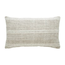 Better Homes & Gardens 14" x 24" Beige Chunky Woven Plaid Decorative Pillow