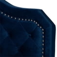 thumbnail image 4 of Bowery Hill Queen Size Navy Blue Velvet Upholstered Button Tufted Bed, 4 of 10