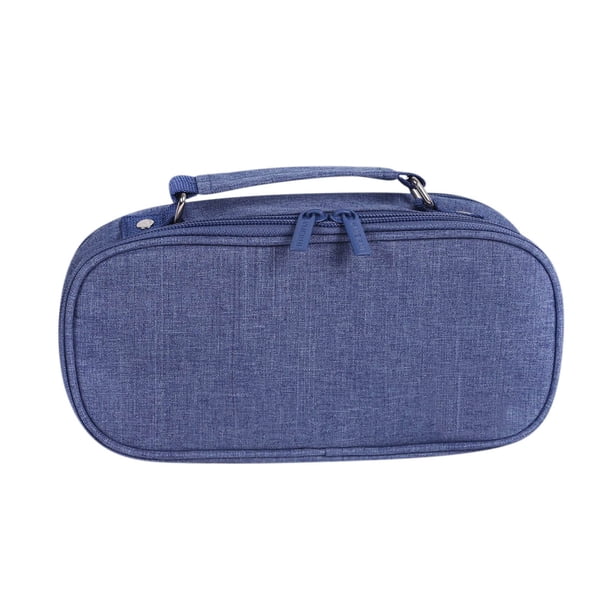 Portable Large Capacity Pen Bag Wholesale Multi-layer Cloth Stationery Bag Double Zipper Multi-functional Student Pen Case