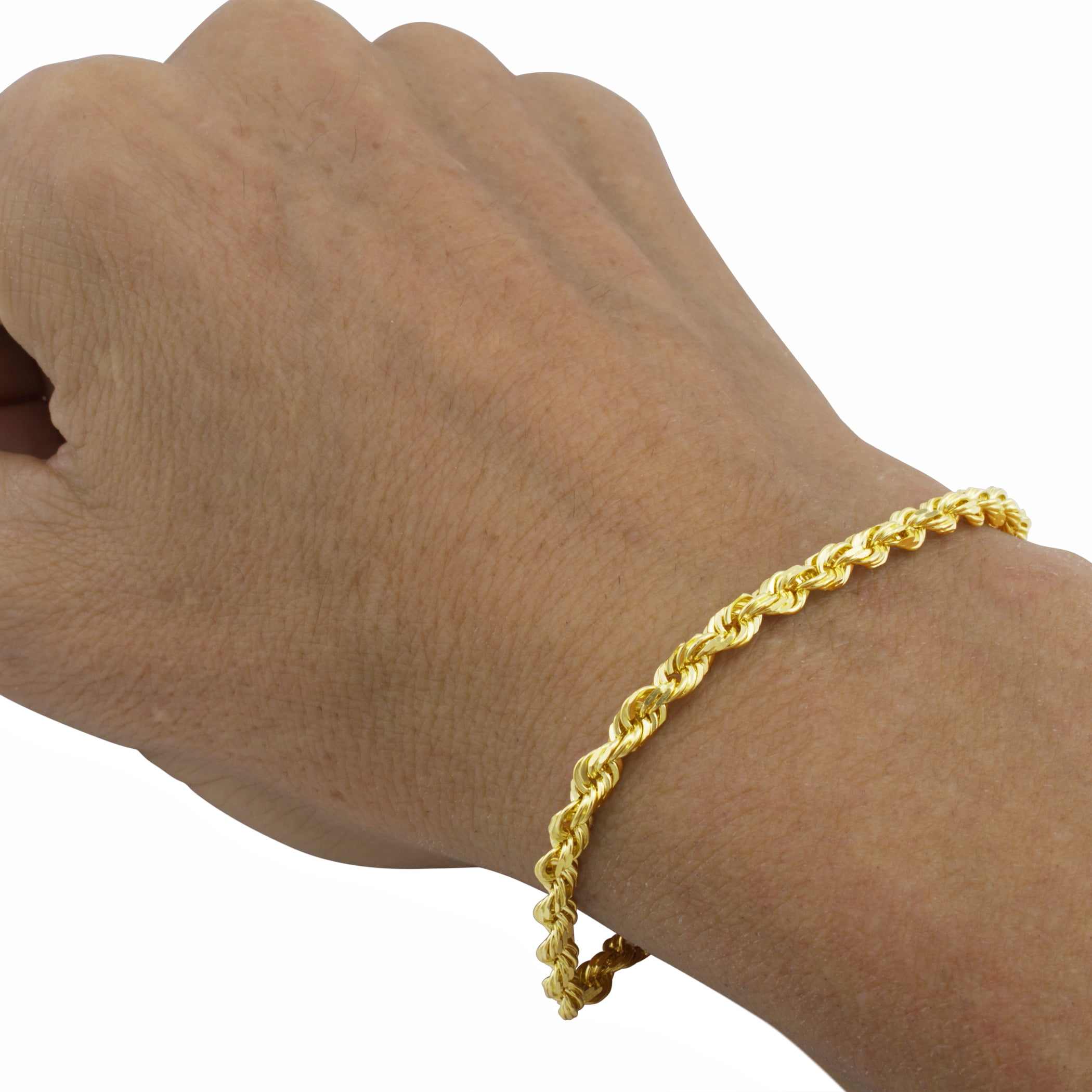 Nuragold 14k Yellow Gold 4mm Rope Chain 