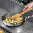 thumbnail image 4 of HIAKDOFT Deep Frying Pan Stainless Steel Cookware Silver 1Pcs for Searing Meat, 4 of 8