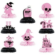 Multitrust 8Pcs Halloween Centerpieces Paper Tabletop, 3D Ghost Topper Scary Vampire Home Decor