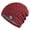 Wine Red, variant on Mosey Men Knitted Hat Winter Beanie Cap Slouchy Cold Resistant Solid Color Warm High Elastic Thick Plush Soft Anti-slip Decorative Men Outdoor Cycling Camping Cap