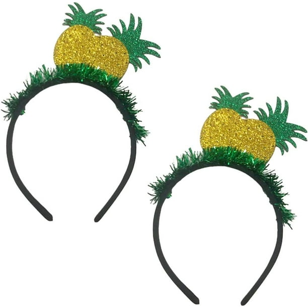 Smiffys Diadema De Piña Con Purpurina En Verde – Accesorio De Disfraz Para Fiestas Tropicales Y Carnaval