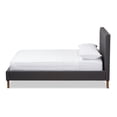 thumbnail image 3 of Baxton Studio Valencia Mid-Century Modern Fabric Full Size Platform Bed, Gray, 3 of 7