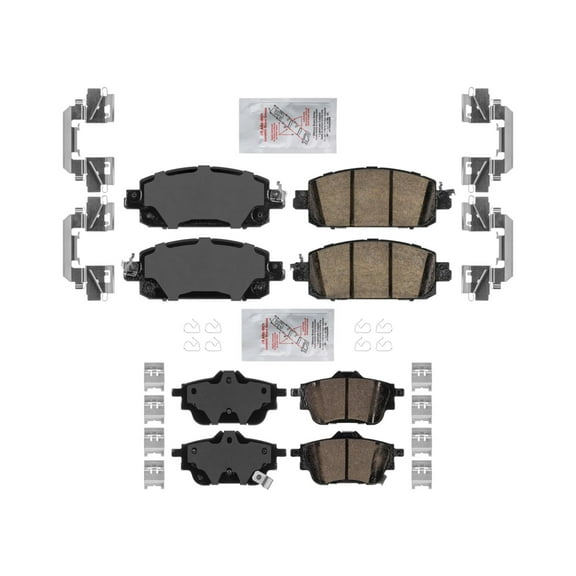 AmeriBrake Front and Rear Ceramic Disc Brake Pads for Nissan Sentra 2020-2023