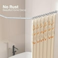 thumbnail image 6 of Diamond Shaped Corner Shower Curtain Rod, [Both Sides: 22"-34.8", Middle: 28"-43.7"] Adjustable Heavy Duty Angled Shower Curtain Pole for Bathroom with 12 Hooks & Ceiling Support - Silver Gray, 6 of 8