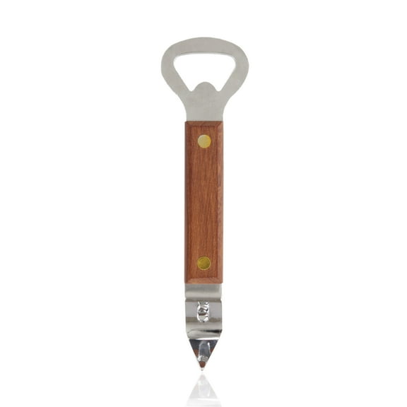 Twine Church Key Wood Bottle Opener, Manual Can Opener Drinks Beer Beverage