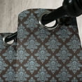 thumbnail image 3 of Ambesonne Damask Grommet Curtain, Classic Baroque Leaves, 50" x 108", Dark Brown and Blue Grey, 3 of 6