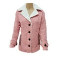 thumbnail image 2 of Seyurigaoka Winter Warm Women Juniors Solid Color Coat, Tight Long Sleeve Plush Inner Lapel Collar, 2 of 3