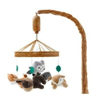 The Peanutshell Whimsical Woodland Baby Musical Crib Mobile, 12 Lullabies