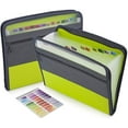 13 Pocket Expanding File Folder with Sticky Labels, Accordion File
