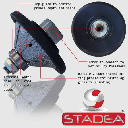 Stadea Diamond Profile Wheel / Profile Grinding Wheel 45 degree / Bevel 20 MM 3/4