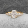 thumbnail image 5 of solitaire jewels 2.5CT Oval Moissanit Engagement Ring For Women, 14K Yellow Gold, 5 of 7