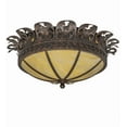 thumbnail image 5 of Meyda Tiffany 142491 Crowne 4 Light 28" Wide Semi-Flush Bowl Ceiling Fixture - Cajun Spice, 5 of 6