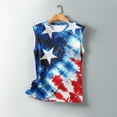 thumbnail image 5 of 4th of July Tank Tops for Women Loose Fit Crew Neck Sleeveless Shirts American Flag White Blue Stars Stripes Cami T-Shirts Independence Day Patriotic Blouse Fashion Vacation Tops Summer T Shirt, 5 of 5