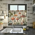 thumbnail image 6 of Mushrooms Kitchen Curtains 24 Inch Length Blackout Thermal Insulating Tier Curtains with Rod Pockets Short Curtains Home for Living Room/Bedroom Home Decor, 6 of 7