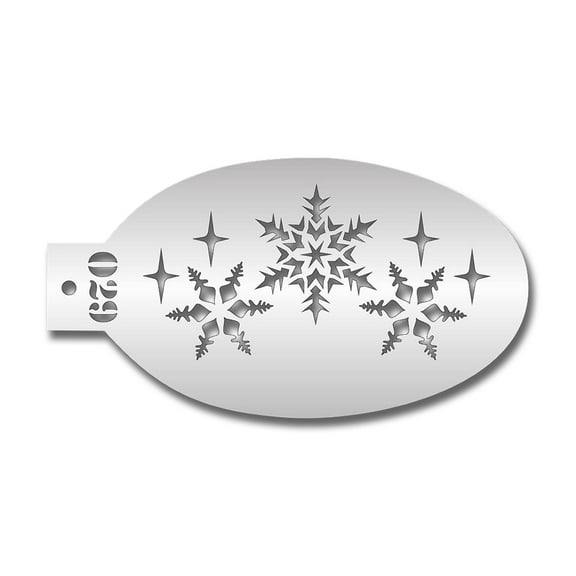 Milena Stencils - Snowflakes 029 - Professional Face & Body Painting Stencils for Kids Party, Halloween, Reusable Tattoo Stencil, Face Painting Template