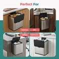 thumbnail image 7 of HOLDN’ STORAGE 6L Compost Bin Kitchen for Countertop, Hang-on Cabinet Door, Small Trash Can with Lid, Odor Control, Stainless Steel, Fingerprint-Resistant, for Bathroom, RV, Office, 7 of 7
