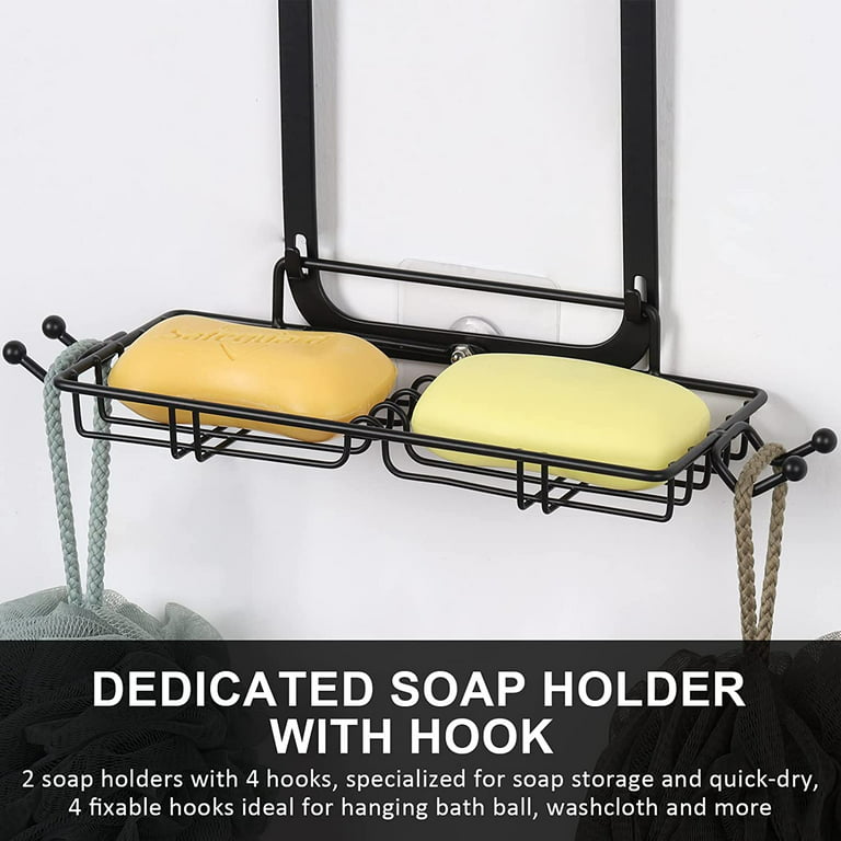Bathroom Shelf Black Modern Style Basket For Shower Bath Bottle Shampoo  Holder