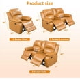 thumbnail image 5 of Manual Leather Recliner Sofa Set, 3 Piece Living Room Furniture,Reclining Sofa Recliner Couch for Home/Office, 5 of 6