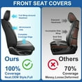 thumbnail image 6 of DIKSOAKR Car Seat Covers Full Set Fit for Chevrolet/Chevy Colorado 2015-2025 5 Seats Waterproof Leather Front and Back Car Seat Covers Protectors Grey,Full Set(2 Row 5 Seats), 6 of 11