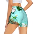 thumbnail image 2 of Uemuo Tropical Pineapple Pattern Women's Athletic Shorts High Waisted Running Shorts with Liner Pockets Gym Elastic Workout Shorts-XX-Large, 2 of 9