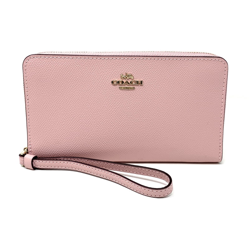 Coach Crossgrain Leather Large Phone Wallet, Blossom 