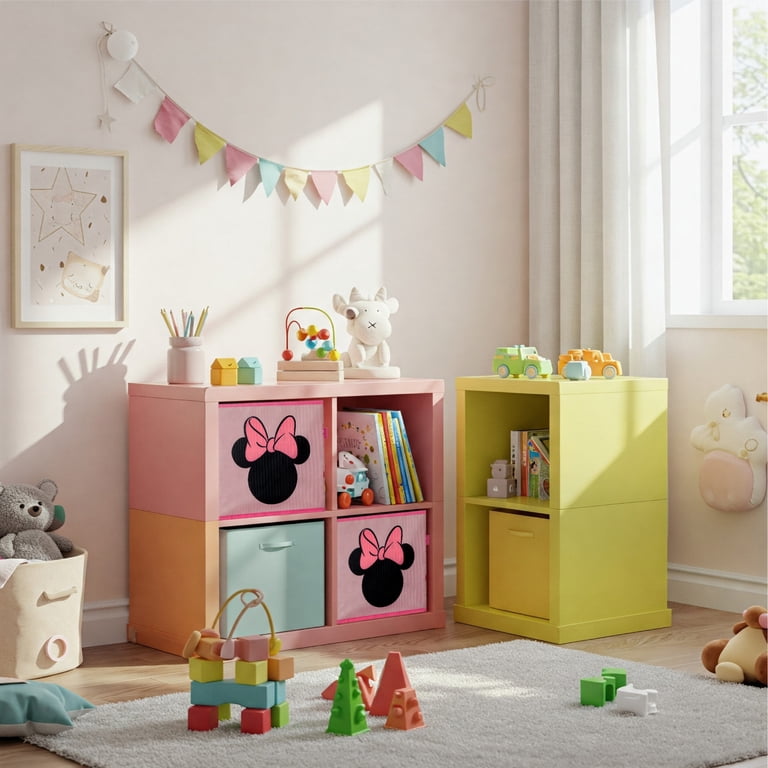 Disney Minnie Mouse 2-Pack Storage Cubes, 10" x 10" photo 2