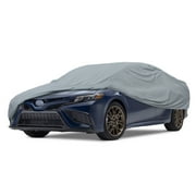 Motor Trend 4-Series Car Cover Universal Fit - All-Weather Protection Water & Scratch Resistant Breathable Fabric for Cars Trucks SUVs Vans - Fits Up to 228" Length