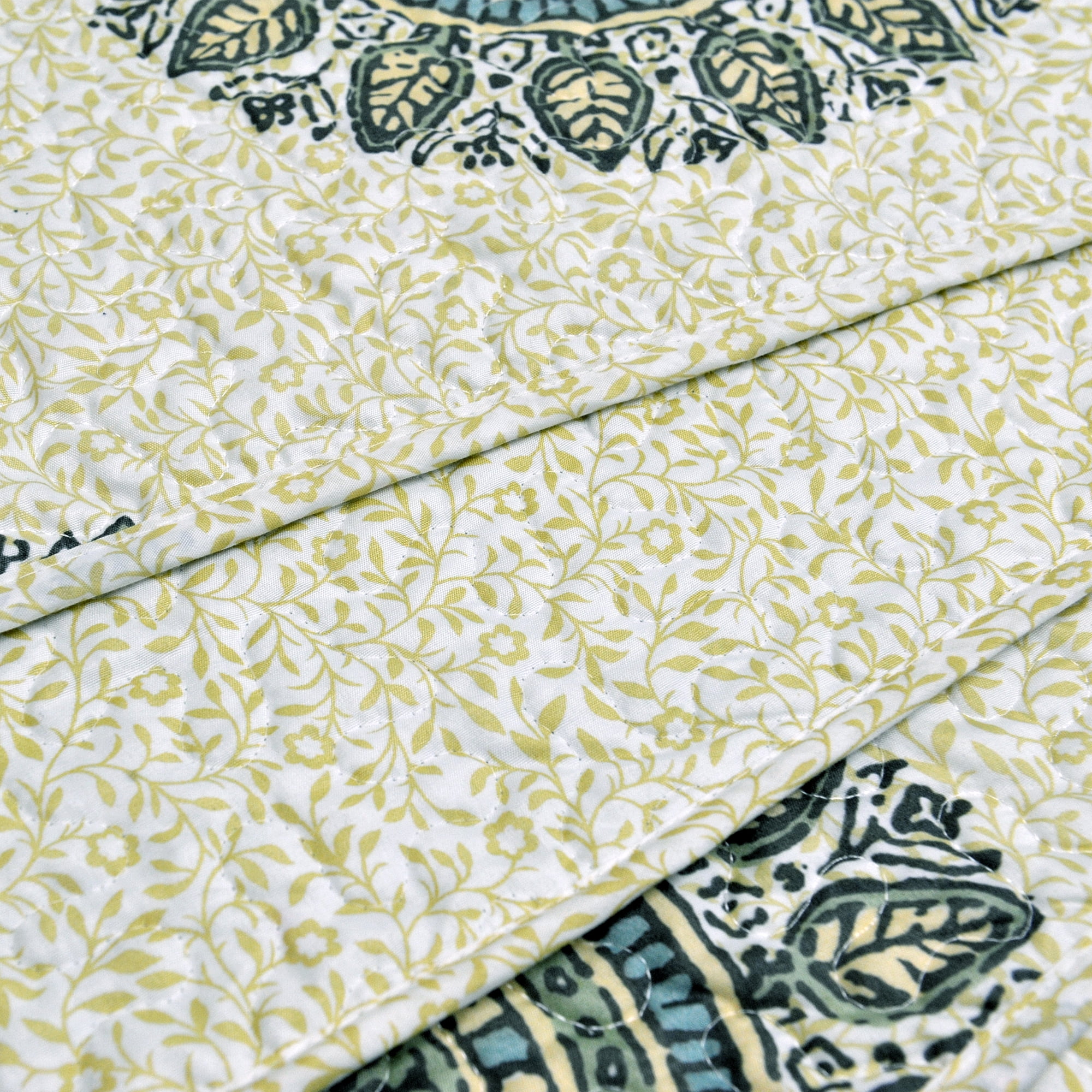 Home Soft Things 5 Piece Printed Microfiber Quilts Set - Encore-Queen (90" x 90")