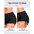 thumbnail image 4 of Shorts de baño tipo board CRZ YOGA para mujer, cintura alta ajustable, negro, talla M, 4 of 4
