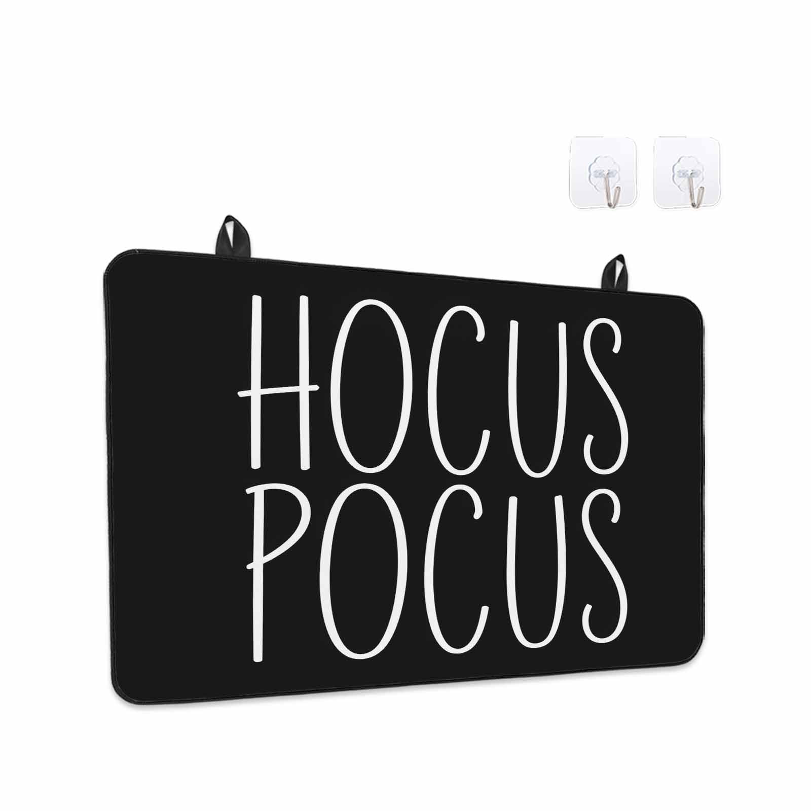 Halloween Stove Top Cover for Electric Stove, Heat-proof & Non Slip Glass Top Stove Cover Protector, Hocus Pocus Black Abstract Simple Lines Art Kitchen Flat Cooktop Rubber Mat 24x21 Inches