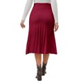 thumbnail image 3 of INSPIRE CHIC Womens Maternity Sweater Skirt Over the Belly Knit  Midi Pregnancy Pleated Skirts Small Red, 3 of 6