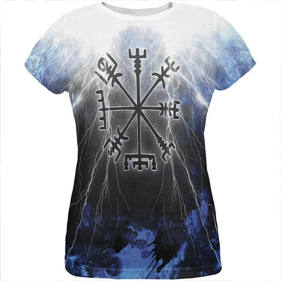 Vegvisir Nordic Viking Storm Compass All Over Womens T Shirt Multi X-LG