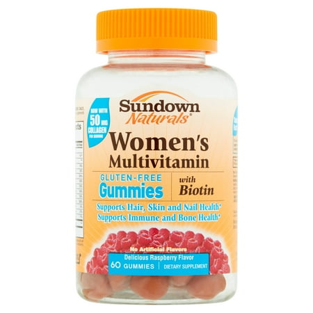 Sundown Naturals délicieux framboise saveur 60 gélifiés