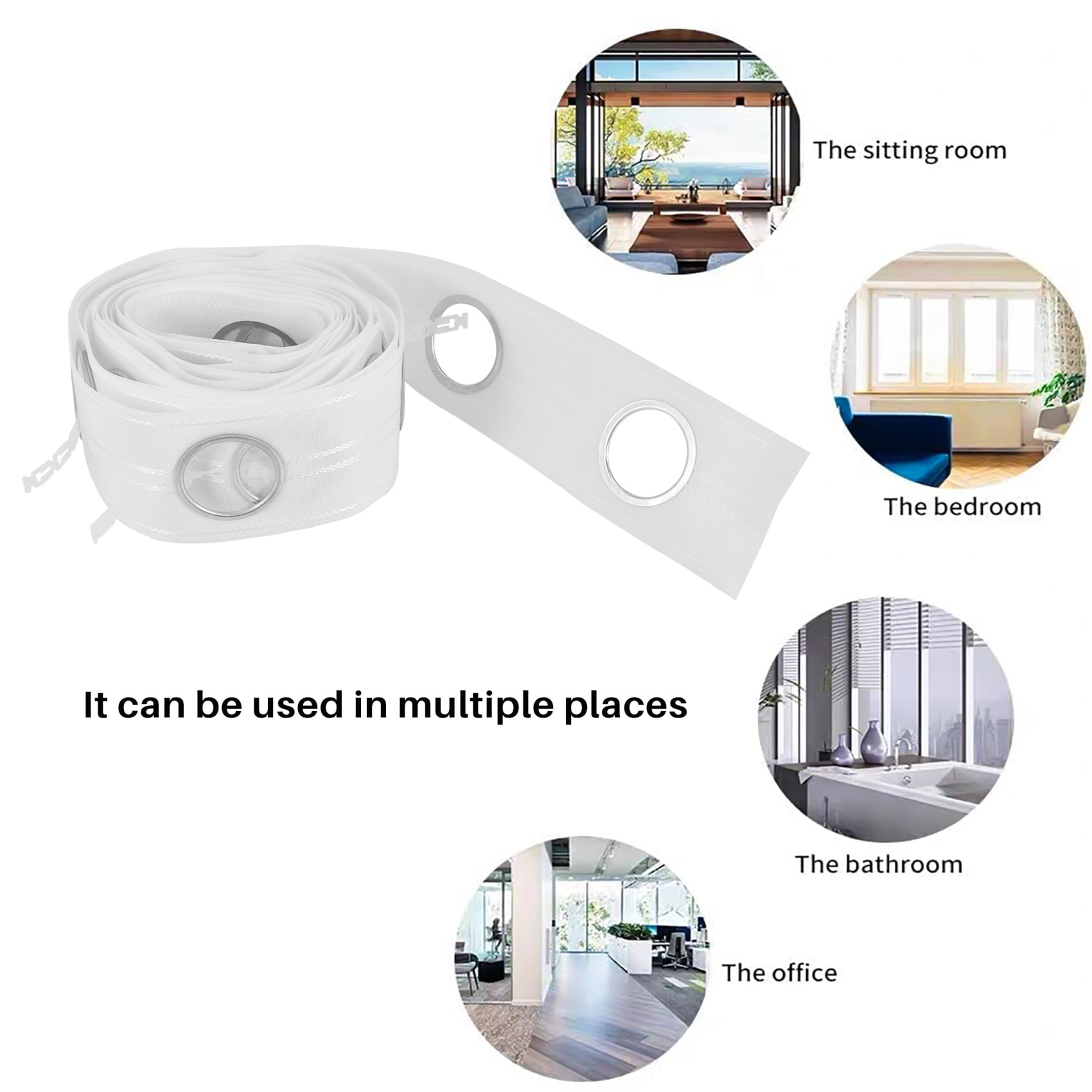 5M Eyelet Curtain Outdoor Double Sided Tape With Transparent Ring Header  And 5 Rings/M White Outdoor Double Sided Tape Heading Grommet Top Outdoor  Double Sided Tape For Cur Curves D40 230926 From