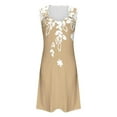 thumbnail image 4 of Dresses for Women 2024 Plus Size Comfort Printed Sleeveless V-Neck Dress, 4 of 5