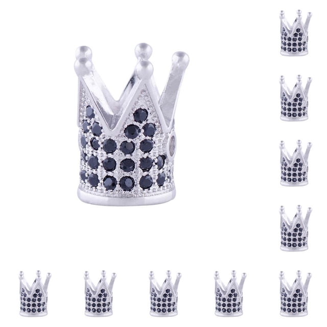 Sonducket Cuentas de para hacer pulseras, dijes de cúbica de Zirconia con diamantes de imitación, adornos artesanales DIY, Kit de cuentas tipo tipo 5 10Conjunto