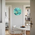 thumbnail image 4 of Wall Clock Teal Green Starfish Shell Clocks PVC Silent Non-Ticking Battery Operated Decorative Nautical Ocean Coral Round Clock for Home Living Room Kitchen Bedroom Office School Wall Decor 14 Inch, 4 of 9