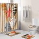 thumbnail image 2 of Juego de cortinas de ducha antideslizantes para baño, estilo marino, 4 unidades, 2 of 4