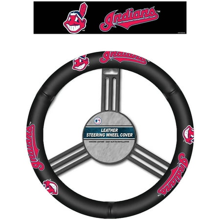 MLB Cleveland Indians Leather Steering Wheel Cover