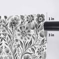 thumbnail image 5 of Black Grey Boho Valance Curtains for Kitchen/Living Room/Bathroom/Bedroom Window,Rod Pocket Small Topper Half Short Window Curtains Sheer Scarf,Ethnic Tribal Floral Abstract Art Aesthetics 42"x18", 5 of 8