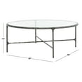 thumbnail image 3 of SAFAVIEH Couture Jessa Contemporary Oval Metal Coffee Table, Silver, 3 of 10