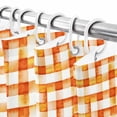 thumbnail image 6 of Fall Orange Buffalo Plaid Shower Curtain for Bathroom, Burnt Orange Gradient Waterproof Shower Curtains Washable Quick Dry with Hooks Bathtub Curtains 72x72 IN, 6 of 6
