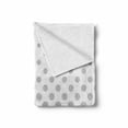 thumbnail image 2 of Geometric Circle Soft Flannel Fleece Blanket, Spiraling Rotary Circle Turning to Polka Dots Concentric Grid Lines Tile, Cozy Plush for Indoor and Outdoor Use, 50" x 60", Grey White, by Ambesonne, 2 of 6